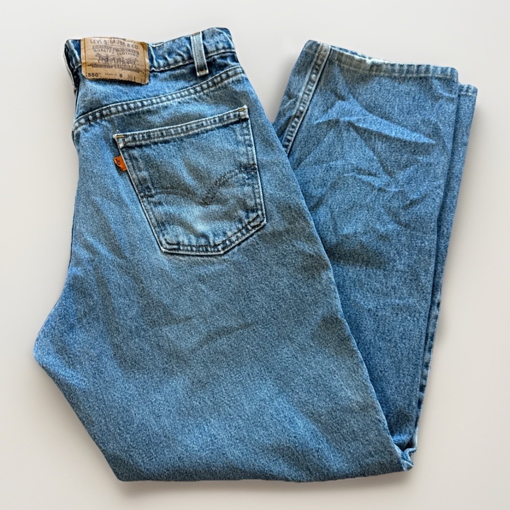 Vintage Levis 550 Jeans Mens 34 x 30 Relaxed‎ Fit Denim Tapered Leg Orange Tab